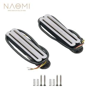 NAOMI 2PCS Dual Rail Single Coil Humbucker Pickup For Electric Guitar High Quality Guitar Parts Accessories1737397