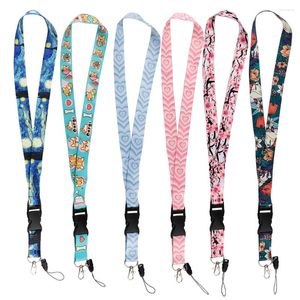 Keychains FI51 Buckle Rope Strap Women's Keychain Neck Lanyard For Students Keys Long Phone Hanging Ornaments Anti-Lost Hang Gifts