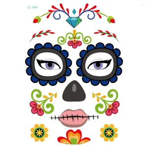 Gift Wrap Temporary Water Transfer Printing Easy To Clean Face Sticker Tattoo Stickers Halloween Decoration Cosplay Props