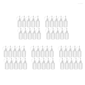 Bottiglie di stoccaggio da 50 pcs da 30 ml di plastica Streezable Applicatore BOOTTI RILITABILE DROPPO CON CAPPEGGIO PER GUI PER GUI DI PASSAGGIO