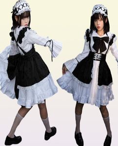 Costumes de anime Mulheres de empregada de empregada de empregada Anime Lolita Men Cute Men Cafe venha cosplay L2208026678042