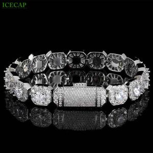 Gioielli hip-hop Bracciale zucchero roccioso Bracciale Moissanite Diamond 925 Silver Tennis Chain Brand Personalized Men