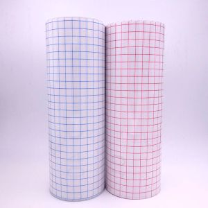 Filmes 10m/roll lote de vinil transparente fita de vinil azul/vermelho grade de alinhamento para o decalque artesanal de parede de parede adesiva de papel de transferência de papel adesivo