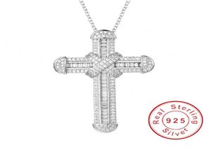 NYA 925 Silver Exquisite Bible Jesus Pendant Necklace For Women Men Crucifix Charm Simulated Platinum Diamond Jewelry N028 CJ1912105748997