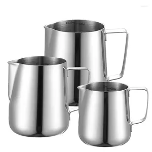 Mugs 350-1000ml Milk Frother 20oz/600ml Steamer Stainless Steel Coffee Cappuccino Latte Art Barista Maker Cup