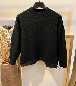 Kış Yepyeni Siyah Erkek Kazak Highquality Elastik Örme Yün Kumaş Etki Tasarımı Lüks Tasarımcı Sweater8782972