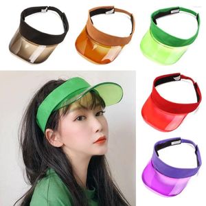 Boinas casuais PVC Travel Sports Hat UV Protetive Sun Visor Beach Cap