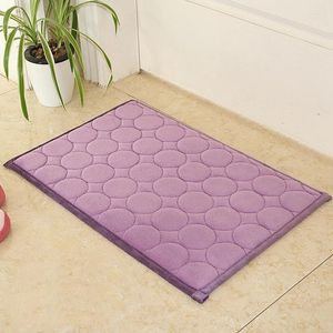 Bath Mats Household Bathroom Non-slip Memory Foam Floor Solid Color All- Pads Bedroom Kitchen Porch Comfortable Foot Rugs