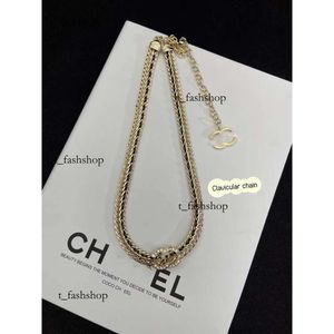 Channel's New Women's Designer Two C Leather Snake Bone Bracelet With Snake Bone Braided Rope Classic Trendy Brand Collarbone Chain Women's Jewelry 890