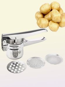Obst Gemüsewerkzeuge Kartoffel Masher und Ricer Manual Juicer Squeezer Press Babynahrungsergänzungsmaschine Multifunktionale Küche CF5905018