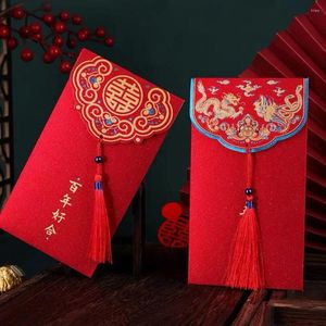 Gift Wrap Red Happy Wedding Hongbao Spring Festival Pengar kuvert kinesiska kuvert Lyckliga paket