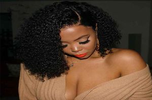Paff Afro Kinky Curly Wig Pixie Cut Short Bob Wig Lace Front Human Hair Wigs Glueless Full Lace Wig precked469541