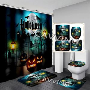 Duschvorhänge Happy Halloween Day 3D bedruckte Vorhang wasserdicht