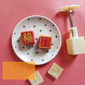 Baking Tools Square Mooncake Moulds Easy To Use Durable Mold Plastic Material Accessories For DIY