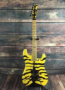 Hand Paint Ltd GL200MT George Lynch Tiger Stripe Yellow Electric Guitar Floyd Rose Tremolo Bridge Black Hardware6408158