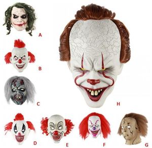 Halloween Scary Clown Mask Długie włosy Duch Scary Maska Props Udaw Guda zabezpieczanie Zombie Mask Realistyczne lateksowe maski imprezowe 9715877