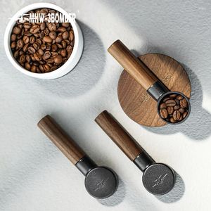 Coffee Scoops Mio Koffie Scoop Espresso Meten 8G Roestvrij Staal En Massief Houten Barista Tools Accessoires Latte Cappuccino Lepel