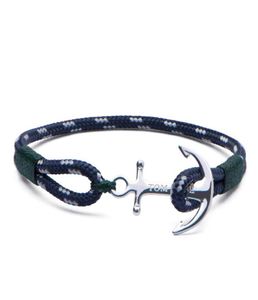 tom hope bracelet 4 size Handmade Southern Green thread rope chains stainless steel anchor charms bangle with box and TH113129461