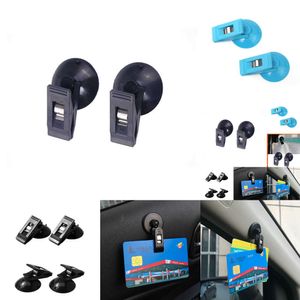 2024 2024 1 Pair Car Interior Window Clip Mount Black Suction Cap Clip Plastic Sucker Removable Holder For Sunshade Curtain Towel Ticket