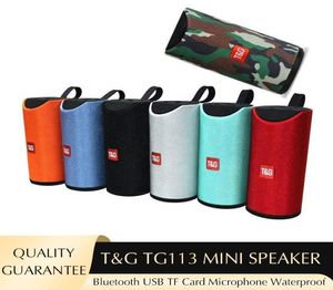 Alta qualidade de som TG TG113 Mini Alto -falante 7 Cores Bluetooth Portable Wireless TF Card e Função à prova d'água do disco USB4686958