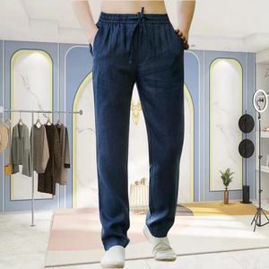 Mens Cotton Linen Pants Male Summer Autumn Breathable Solid Color Linen Trousers Fitness Sweatpants Streetwear S-4XL240408