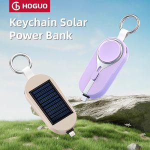 Ringe Mini Keychain Solar Power Bank Mobiltelefon Ladestand Emergency Powerbank -Akku mit Solarpanel für Xiaomi iPhone