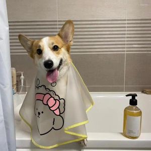 Dog Apparel Pet Cloak Lightweight Costume Waterproof Cartoon Print Grooming Cape Adjustable Haircut For Supplies