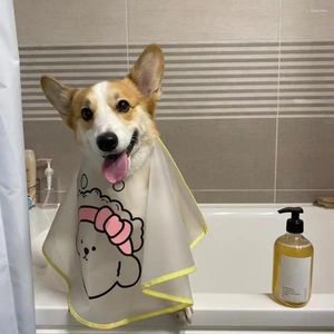 犬アパレルペットマントライトウェイトコスチューム防水漫画プリントグルーミングケープ調整可能なヘアカット用品用