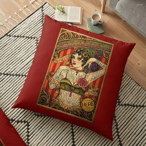 Pillow CHAPEL TATTOO; Vintage Body Advertising Art Floor Sofa S Cover