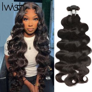 Body Wave Bundles Human Hair For Women Weave Natural Black 12A I 134 Piece 240402