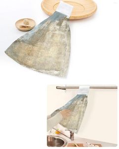 Havlu retro ülke yağlı boya tarzı soyut sanat havlular ev mutfak banyo asılı bulaşık klotu emici özel silme