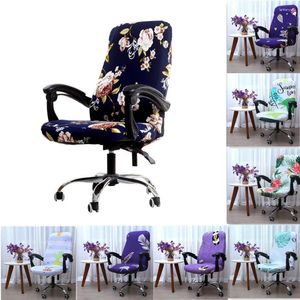 Chair Covers Rotating Office Computer Cover Spandex Printed Stretch Seat Case Removable Chairs Silpcover Housse De Chaise