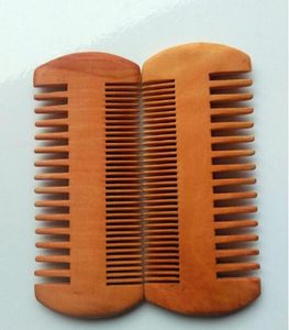 Pocket Wood Beard Comb Double Sides Super smala tjocka trä Combs Pente Madeira Lice Pet Hair Tool XB18561816