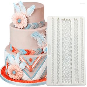 Baking Moulds Pearl Twist Rope Laces Silicone Mold Sugarcraft Chocolate Cupcake Mould Fondant Cake Decorating Tools