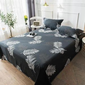 Bedding Sets Pillow Cases Set Black Cotton 2 Pcs Pillowcase And 1 PC Flat Sheet Super Soft Cozy Luxury 20 X 30 Inches