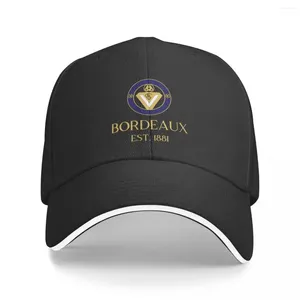 Caps de bola Bordeaux Gold Baseball Cap Gentleman Hat Sunhat Sun Hats for Men Mulher's Mulher