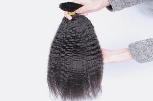 Exquisites Kinky Straight Bulk Flechthaar kein Schuss billig brasilianisch grob Yaki menschliches Haarverlängerungen in Schüttgut 3 Bündel Deal für M3483384