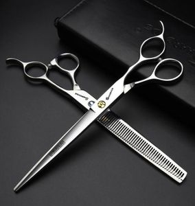 Japan 440c Professional 75 inch Pet Hair Dog Grooming CuttingThinning Hairdressing Scissors Set3307169