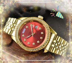 Unisex womens da uomo diamanti anelli dot orologi da 40 mm di alta qualità di alta qualità di buon aspetto automatico al quarzo orologio da giorno della data del calendario per orologi per orologi