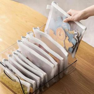 Förvaringspåsar stor kapacitet Griding Waterproof Zip Bag Children's Puzzle Piece File Folder School Office Supplies Pencilcase