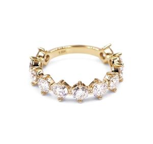 Bröllopsringar Tianyu Gems Real Def 4mm Round Cut for Women 10K14K18K Yellow Gold Jewelry Diamond Ring Band 2208266407566