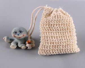 Natural Sisal Soap Bag Pouch Soap Saver Foaming Net Dusch Badrester Spara tvålar Naturfiber tvålväskor för badrum7628419