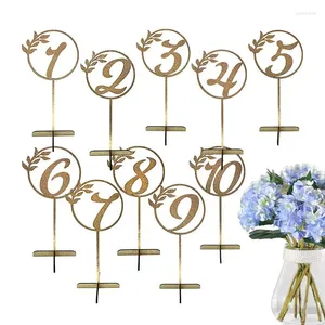 Dekoracja imprezy drewniane liczby tabeli 10pcs Znak Wood Wedding Centerpieces do ceremonii ukończenia szkoły domowe przyjęcia urodzinowe