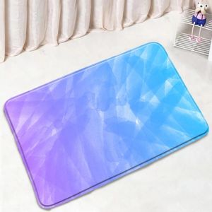 Bath Mats Solid Color Bathroom Blue Purple Gradient Watercolor Non-Slip Bedroom Floor Rugs Home Decor Kitchen Doorway Carpet