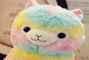 Rainbow Alpaca Plush Toys Vicugna Pacos Kawaii Soft Alpacasso Sheep Llama de pelúcia Presente de brinquedo para crianças Dropship1912458