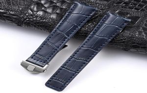 진짜 가죽 팔찌 24mm 20mm 22m watchband 남자 손목 시계 밴드 액세서리 접힘 버클 가죽 시계 스트랩 21604645