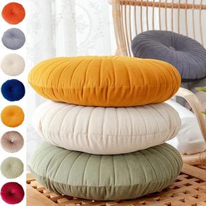 Kudde 1pc rund pouf kast tatami hem dekorativ bäddsoffa sängstol golv koussin mjuk säte dyna 40x40 cm