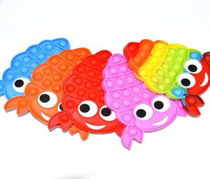 Bubble Fidget Toys Rainbow Ermit Crab Desktop Puzzle Silikon Dekompresyjne zabawki Autism Rehabilitation Training 89888076