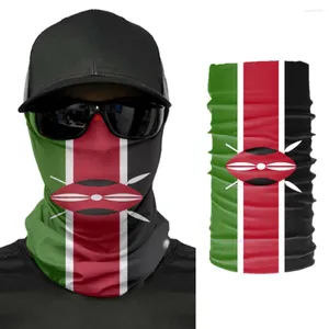 スカーフ2024ケニアの旗スカーフネックフェイスマスクユニセックスファッションウォーマーシームレスバンダナヘッドウェアサイクリングハイキング