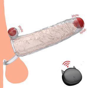 sexy Spielzeug für Paare Penishülse Vibrator mit Fernbedienung Vagina Erotik Shop 18 Intime Waren Kondoms Itoys Men2945295